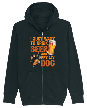 pt iubitorii de bere - I just want to drink beer and pet my dog Black