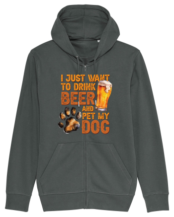 pt iubitorii de bere - I just want to drink beer and pet my dog Anthracite