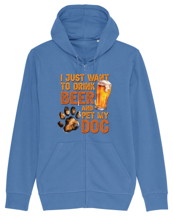 pt iubitorii de bere - I just want to drink beer and pet my dog Bright Blue
