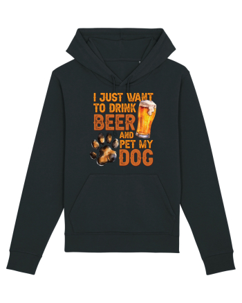 pt iubitorii de bere - I just want to drink beer and pet my dog Black