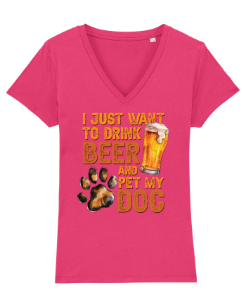 pt iubitorii de bere - I just want to drink beer and pet my dog Raspberry