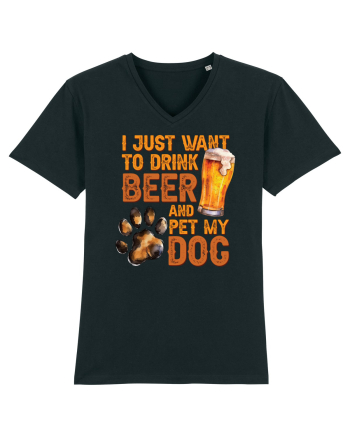 pt iubitorii de bere - I just want to drink beer and pet my dog Black