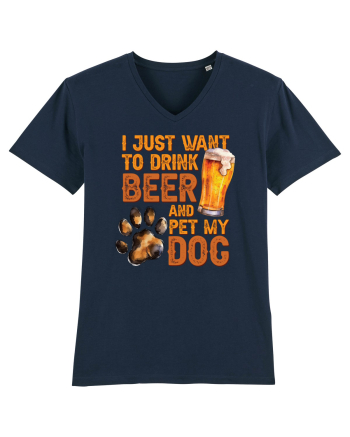 pt iubitorii de bere - I just want to drink beer and pet my dog French Navy