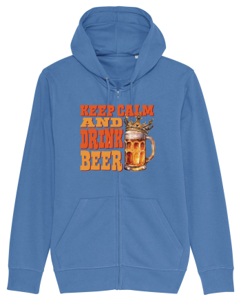 pt iubitorii de bere - Keep calm and drink beer Bright Blue