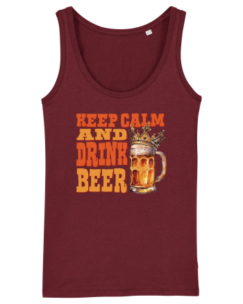 pt iubitorii de bere - Keep calm and drink beer Burgundy