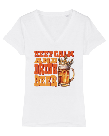 pt iubitorii de bere - Keep calm and drink beer White