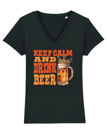 pt iubitorii de bere - Keep calm and drink beer Black