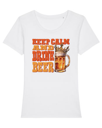 pt iubitorii de bere - Keep calm and drink beer White