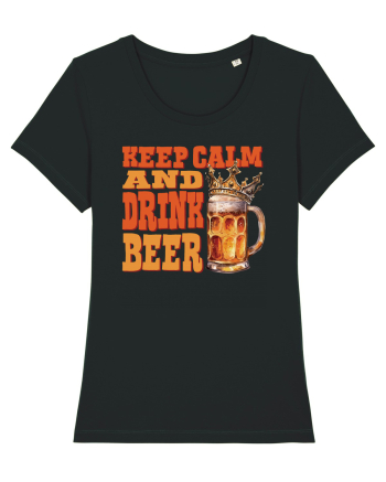 pt iubitorii de bere - Keep calm and drink beer Black