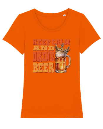 pt iubitorii de bere - Keep calm and drink beer Bright Orange