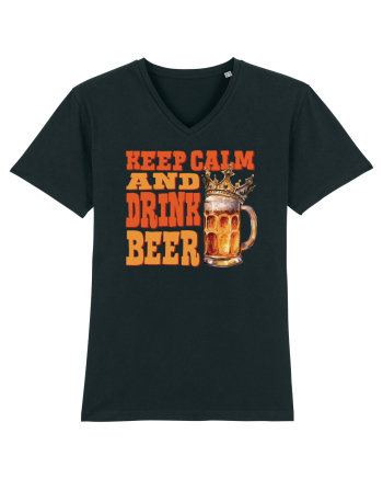 pt iubitorii de bere - Keep calm and drink beer Black