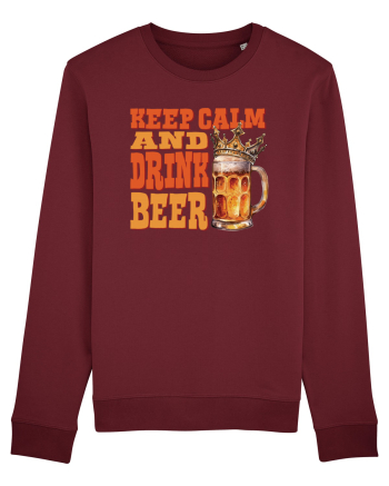 pt iubitorii de bere - Keep calm and drink beer Burgundy