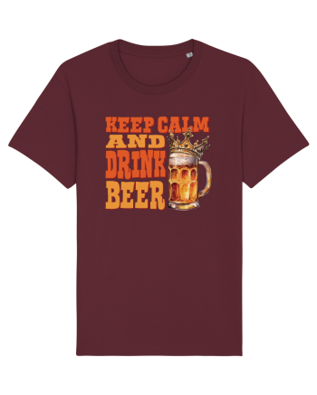 pt iubitorii de bere - Keep calm and drink beer Burgundy