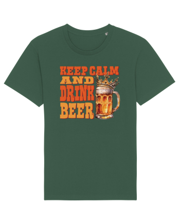 pt iubitorii de bere - Keep calm and drink beer Bottle Green
