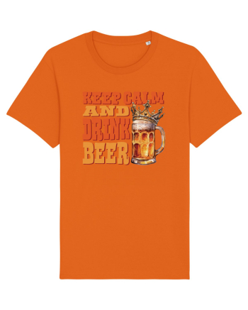 pt iubitorii de bere - Keep calm and drink beer Bright Orange