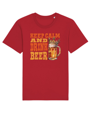 pt iubitorii de bere - Keep calm and drink beer Red
