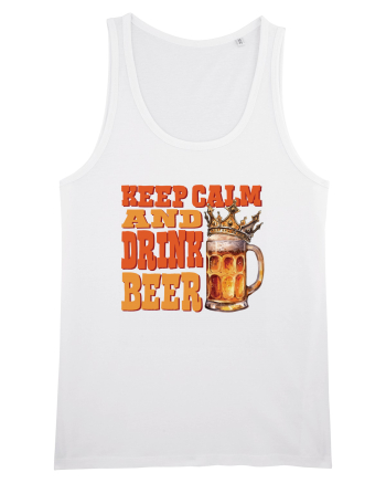 pt iubitorii de bere - Keep calm and drink beer White