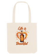 pt iubitorii de bere - Life is brewtiful Sacoșă textilă