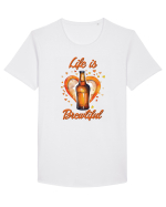 pt iubitorii de bere - Life is brewtiful Tricou mânecă scurtă guler larg Bărbat Skater