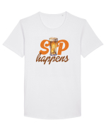 pt iubitorii de bere - Sip happens Tricou mânecă scurtă guler larg Bărbat Skater