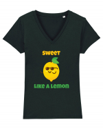 Sweet lemon Tricou mânecă scurtă guler V Damă Evoker
