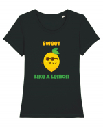 Sweet lemon Tricou mânecă scurtă guler larg fitted Damă Expresser
