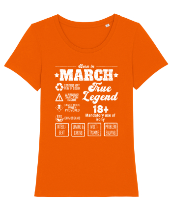 Born In March True Legend Bright Orange