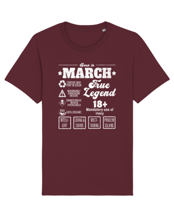 Born In March True Legend Burgundy