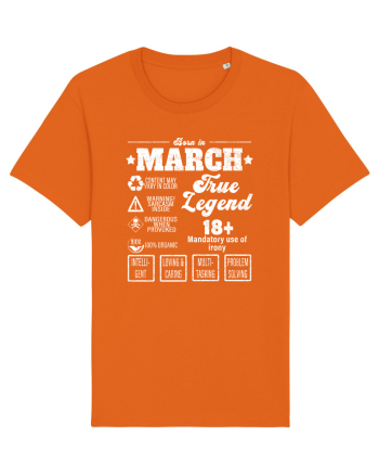 Born In March True Legend Bright Orange