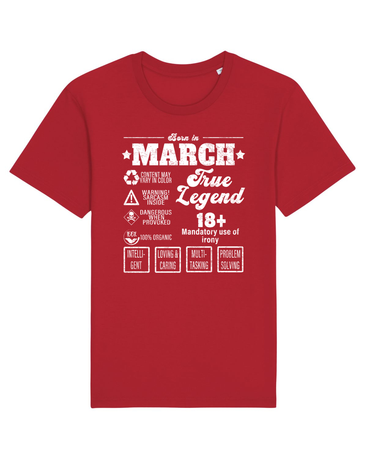 Tricou mânecă scurtă Unisex Rocker Red