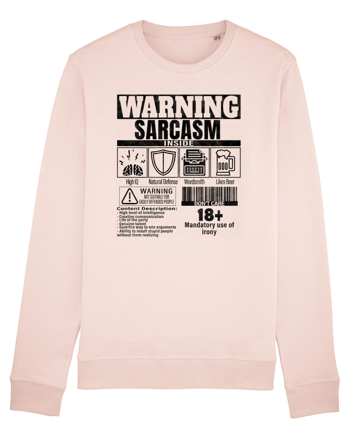 Bluză mânecă lungă Unisex Rise Candy Pink