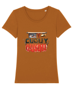 Vulturul a aterizat Tricou mânecă scurtă guler larg fitted Damă Expresser