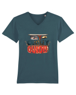 Vulturul a aterizat Tricou mânecă scurtă guler V Bărbat Presenter
