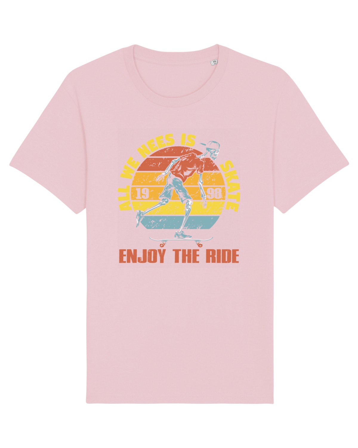 Tricou mânecă scurtă Unisex Rocker Cotton Pink