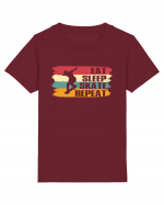 Eat Sleep Skate Repeat Skating Routine Tricou mânecă scurtă  Copii Mini Creator