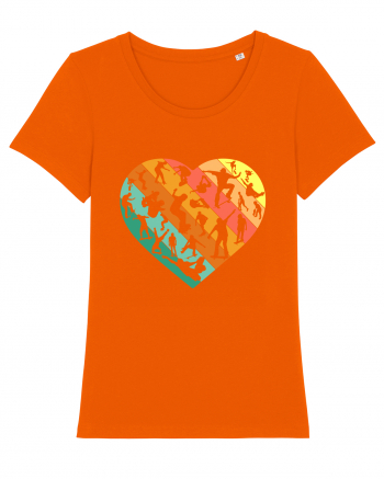 Heart Skater Skateboarding Skateboard Bright Orange