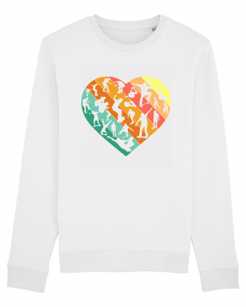 Heart Skater Skateboarding Skateboard White