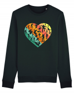 Heart Skater Skateboarding Skateboard Bluză mânecă lungă Unisex Rise