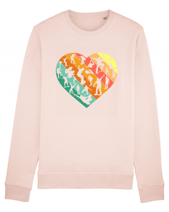 Heart Skater Skateboarding Skateboard Candy Pink
