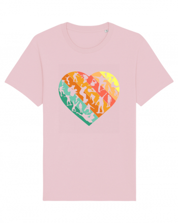 Heart Skater Skateboarding Skateboard Cotton Pink