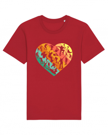 Heart Skater Skateboarding Skateboard Red