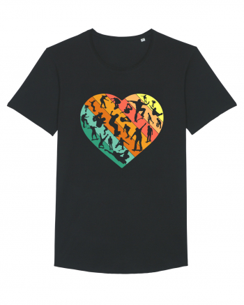 Heart Skater Skateboarding Skateboard Black