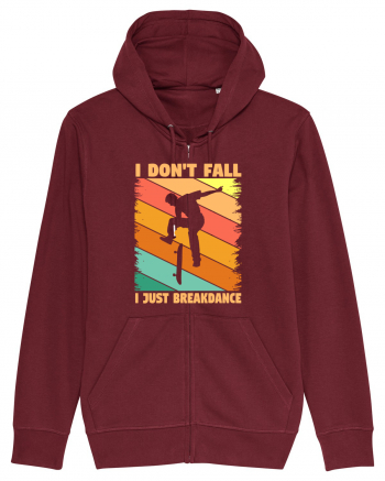 I Don't Fall I Just Brakedance Vintage Skateboarder Burgundy