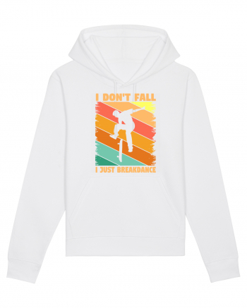 I Don't Fall I Just Brakedance Vintage Skateboarder White