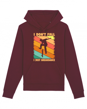 I Don't Fall I Just Brakedance Vintage Skateboarder Burgundy