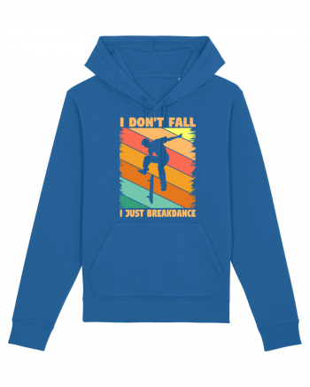 I Don't Fall I Just Brakedance Vintage Skateboarder Royal Blue