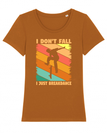 I Don't Fall I Just Brakedance Vintage Skateboarder Roasted Orange