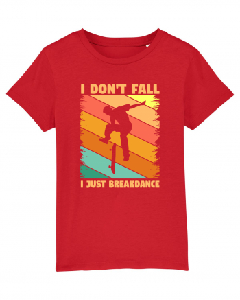 I Don't Fall I Just Brakedance Vintage Skateboarder Red