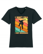 I Don't Fall I Just Brakedance Vintage Skateboarder Tricou mânecă scurtă guler V Bărbat Presenter