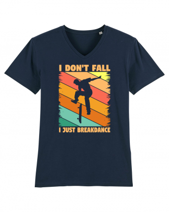 I Don't Fall I Just Brakedance Vintage Skateboarder French Navy